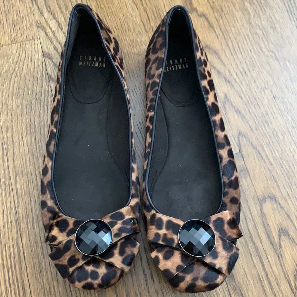 Stuart Weitzman leopard ballets